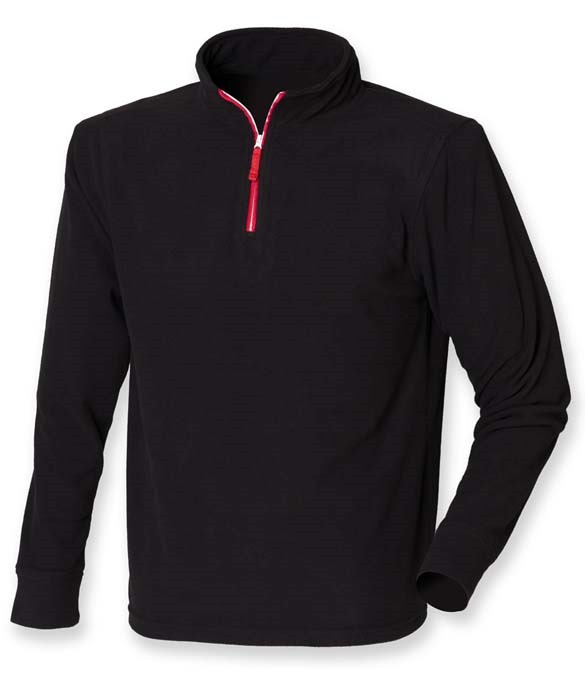 Finden and Hales Zip Neck Piped Micro Fleece