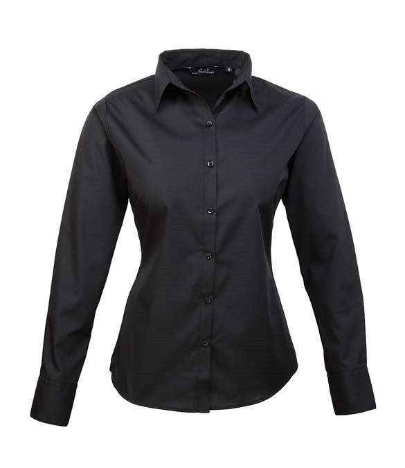 Premier Ladies Long Sleeve Poplin Blouse