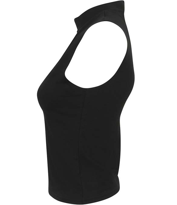 SF Ladies High Neck Crop Vest